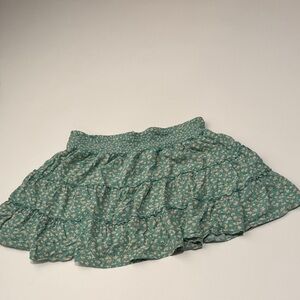 American Eagle Outfitters Teal Floral Skater Skirt